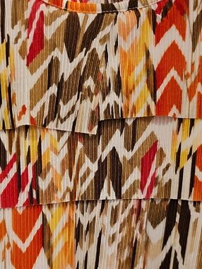 Alfred Dunner Vibrant Chevron Pleated Top in Multicolor